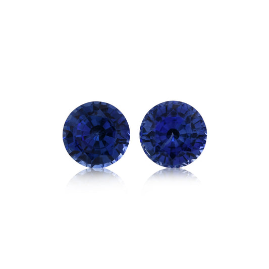2,29 Karat blauer runder Saphir aus Sri Lanka