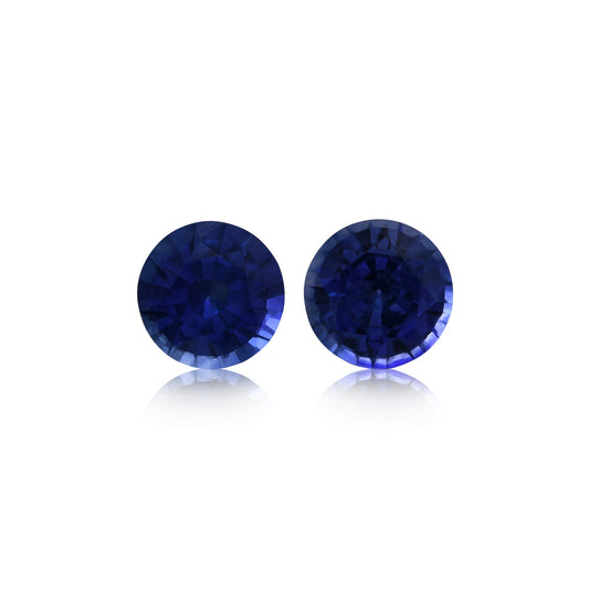 2,02 Karat blauer runder Saphir aus Sri Lanka