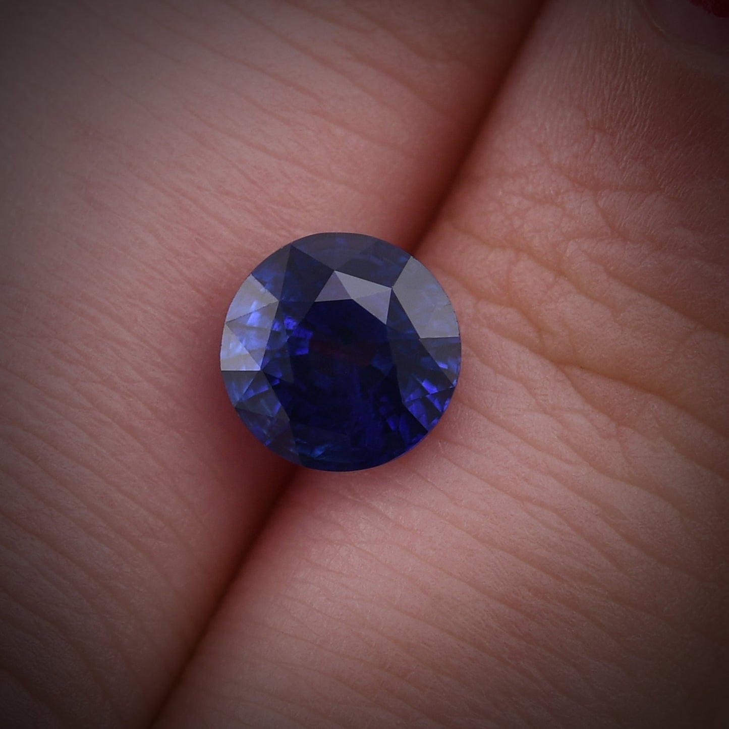 2,38 Karat blauer runder Saphir aus Sri Lanka