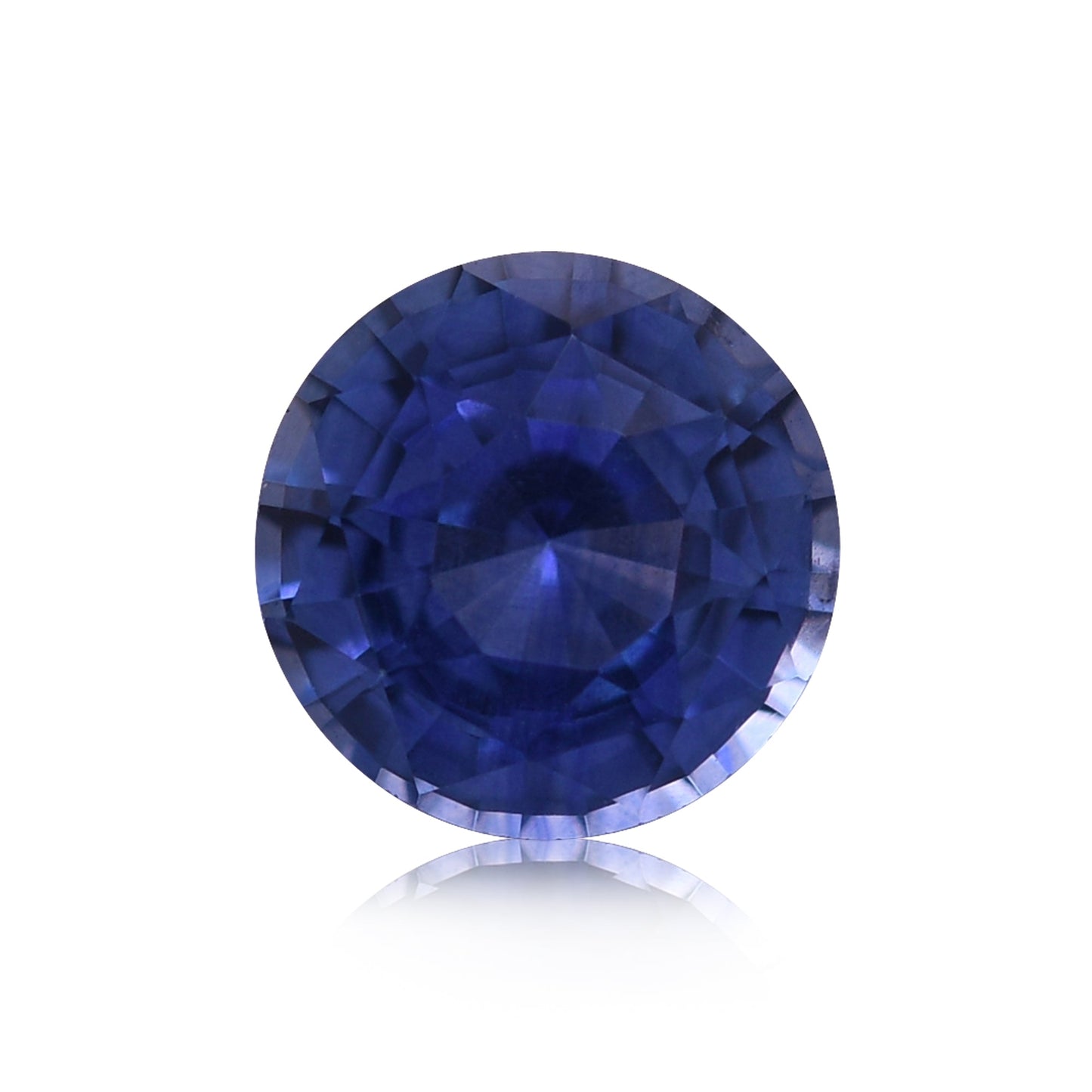 1,53 Karat blauer runder Saphir aus Sri Lanka