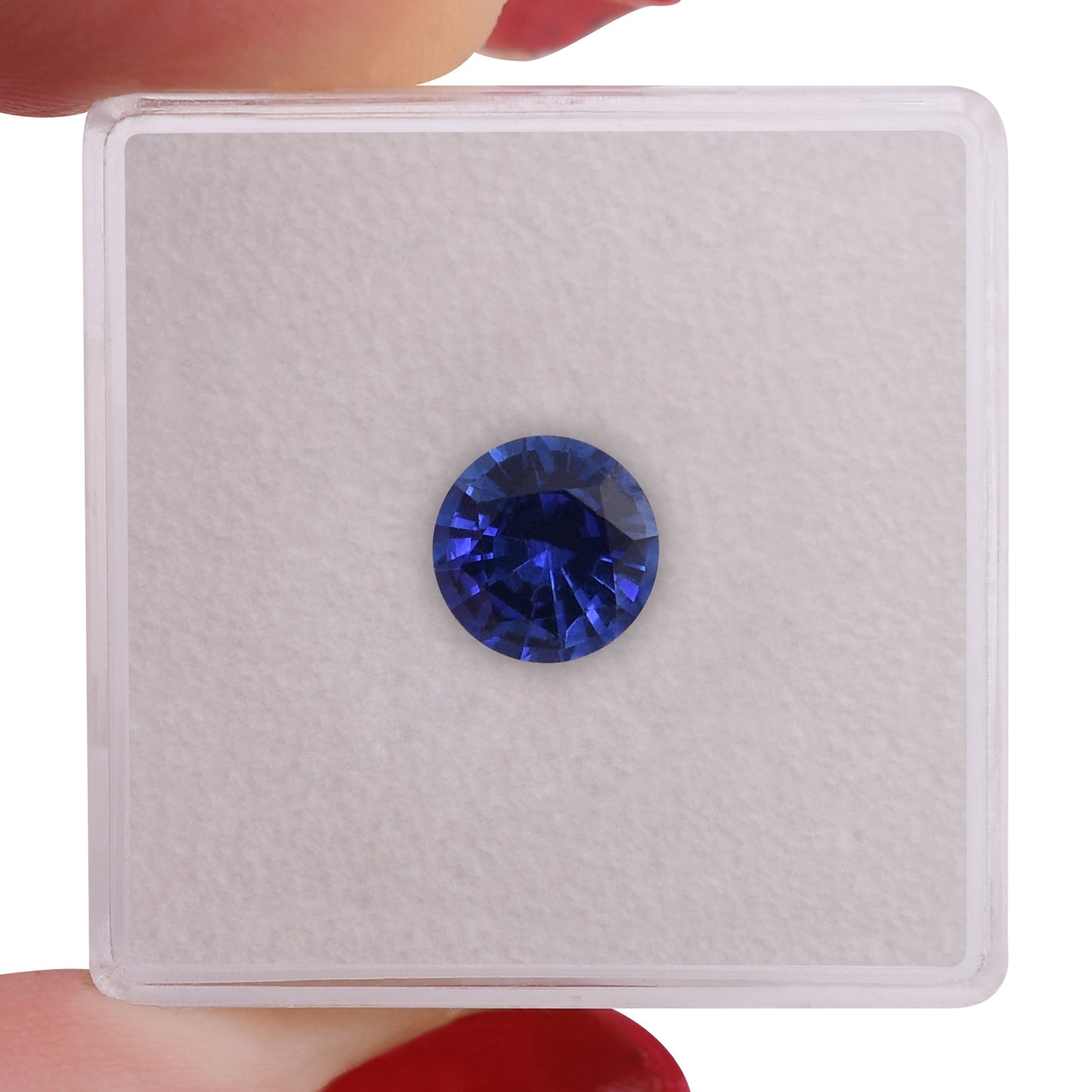 1,61 Karat blauer runder Saphir aus Sri Lanka