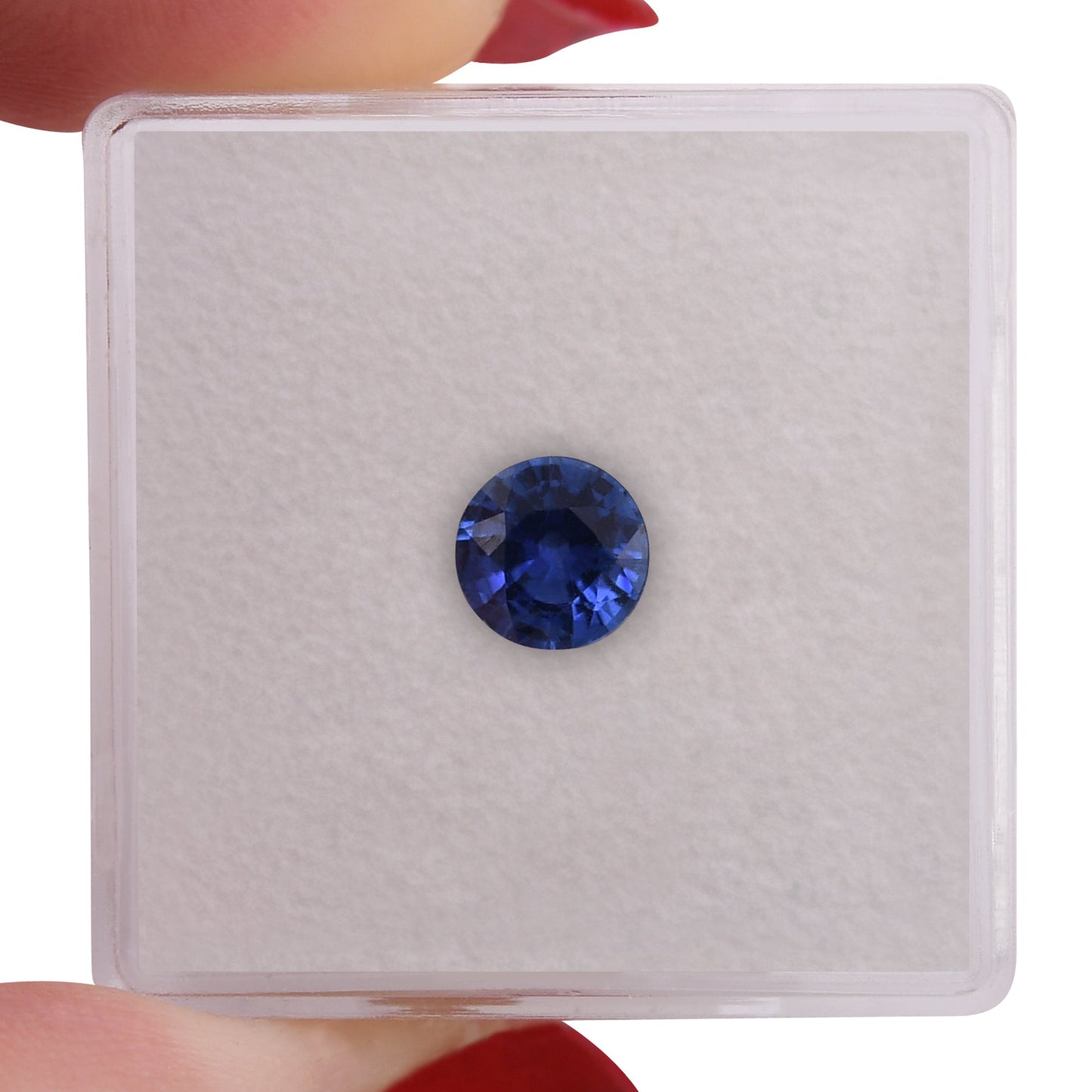 0,96 Karat blauer runder Saphir aus Sri Lanka