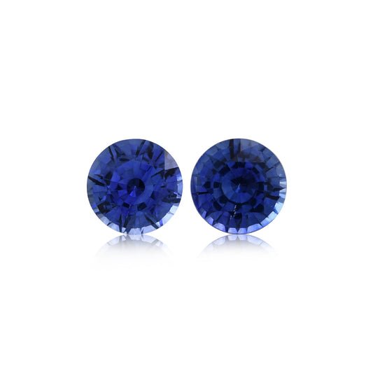 2,07 Karat blauer runder Saphir aus Sri Lanka