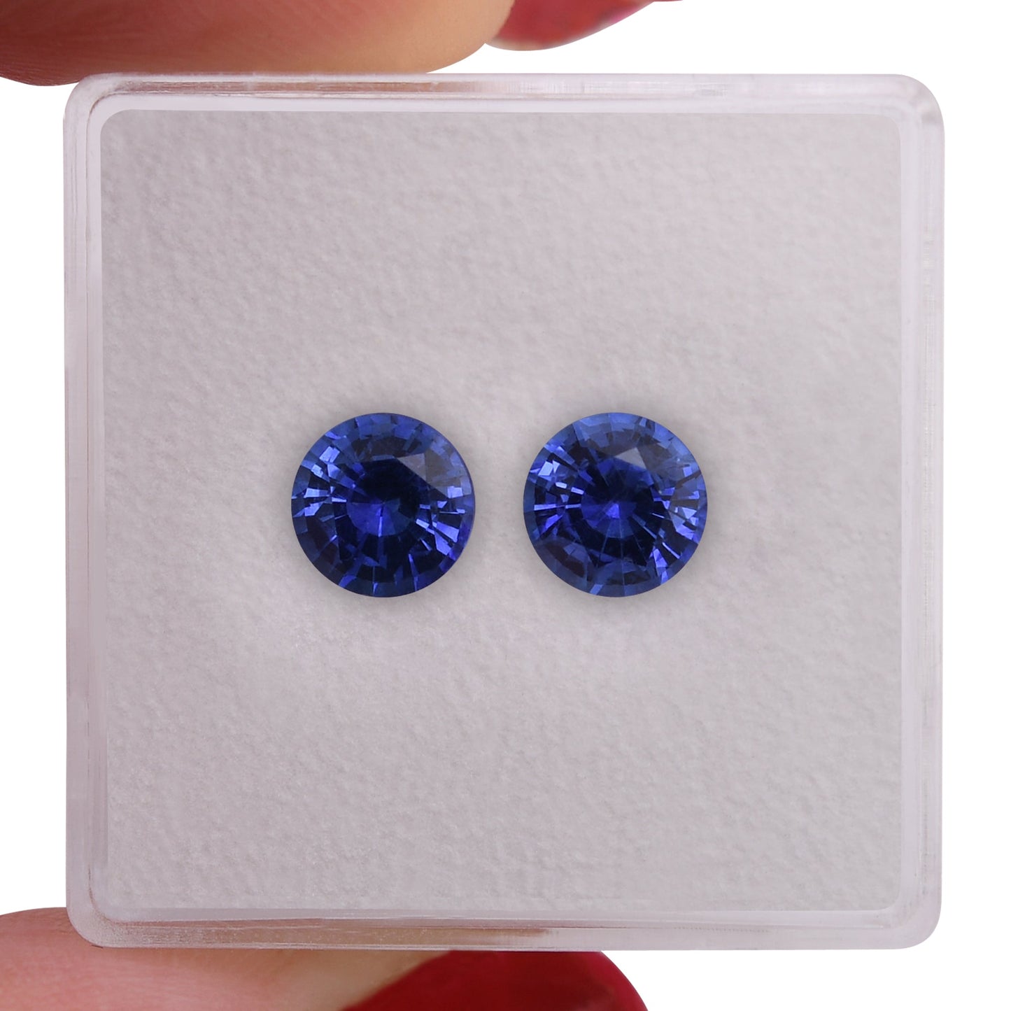 2,07 Karat blauer runder Saphir aus Sri Lanka