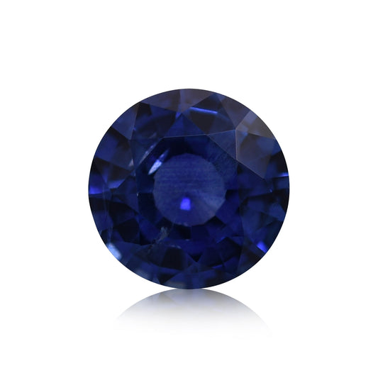 0,88 Karat blauer runder Saphir aus Sri Lanka