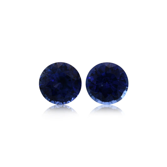 2,28 Karat blauer runder Saphir aus Sri Lanka
