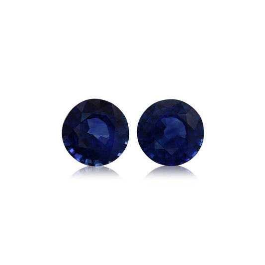 2,06 Karat blauer runder Saphir aus Sri Lanka