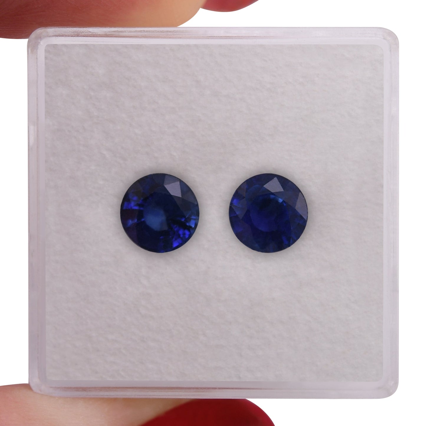 2,06 Karat blauer runder Saphir aus Sri Lanka