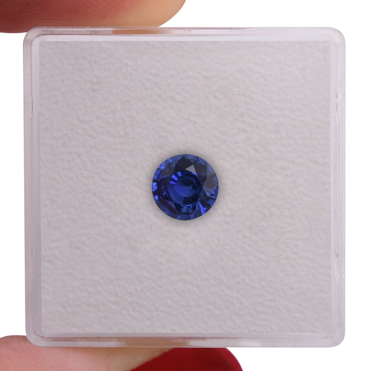 0,91 Karat blauer runder Saphir aus Sri Lanka