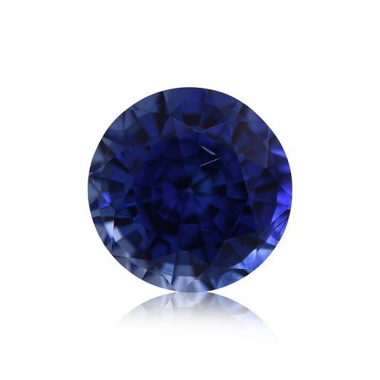 1,07 Karat blauer runder Saphir aus Sri Lanka