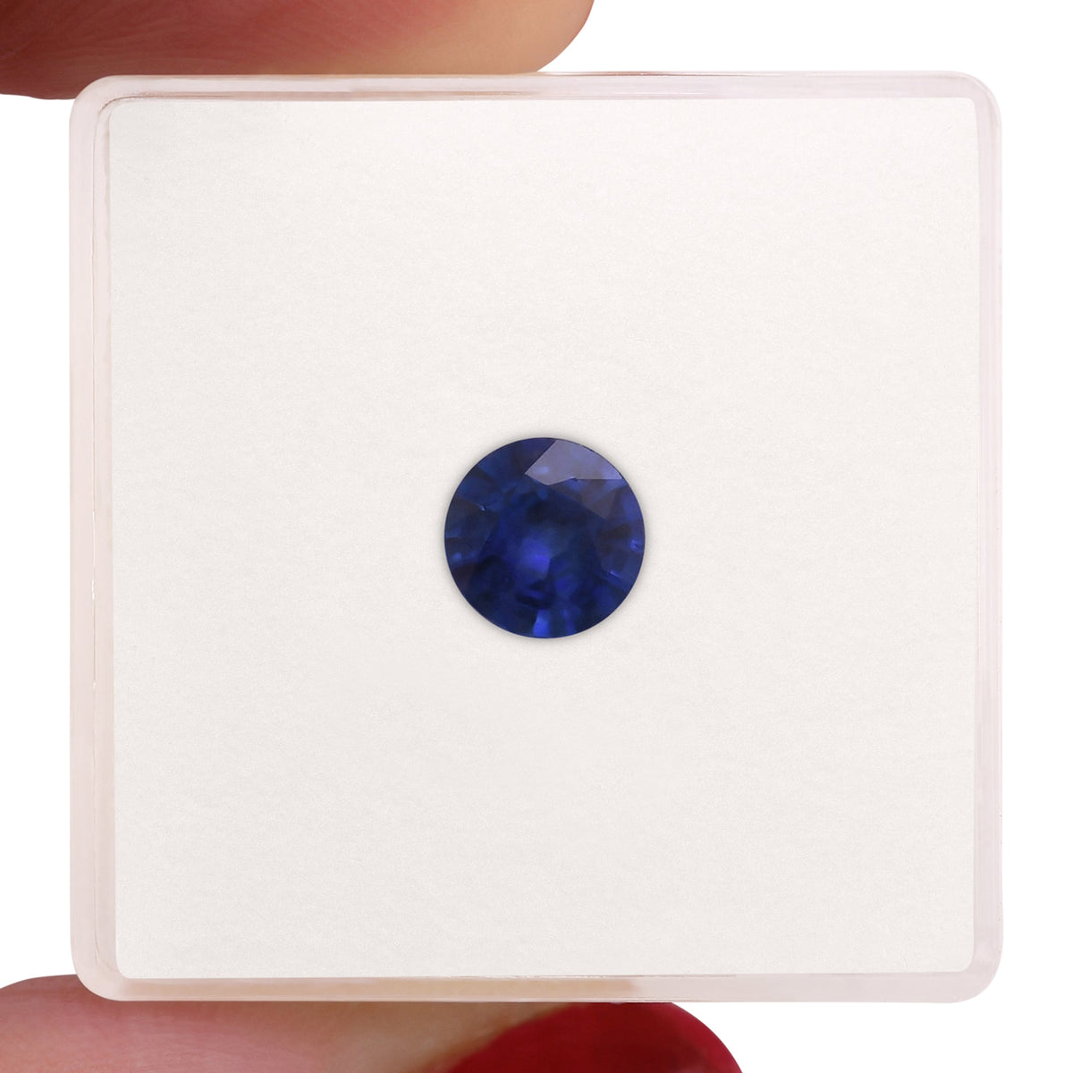 1,10 Karat blauer runder Saphir aus Sri Lanka
