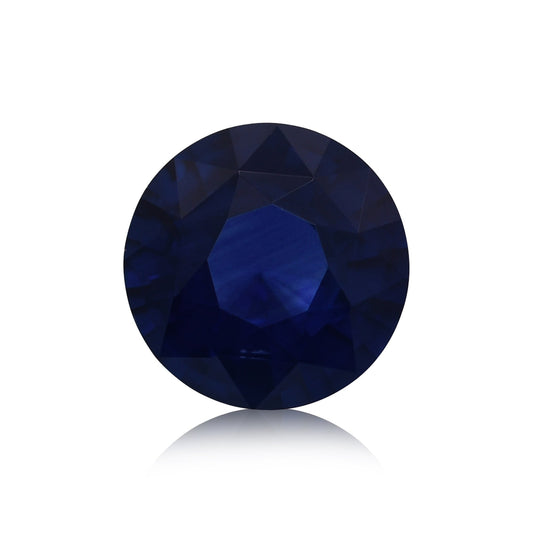 1,21 Karat blauer runder Saphir aus Sri Lanka