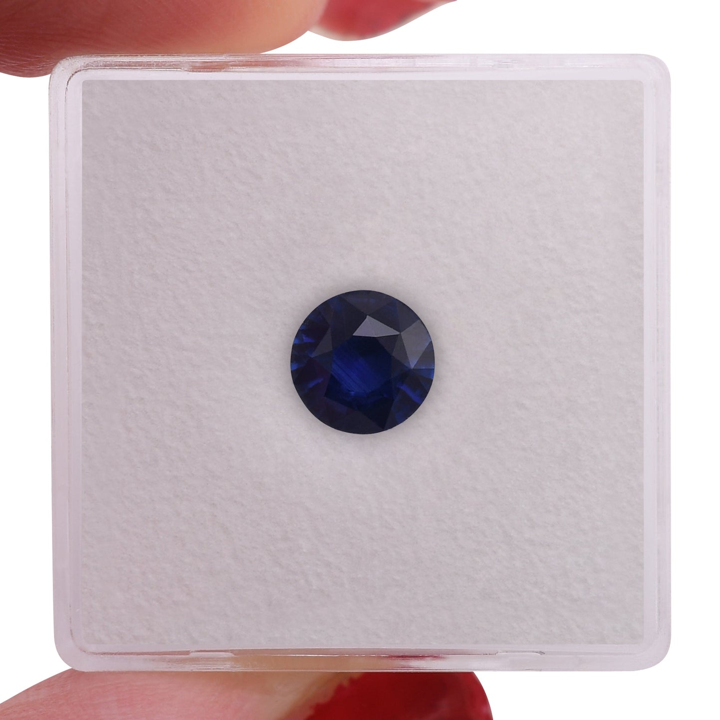 1,21 Karat blauer runder Saphir aus Sri Lanka
