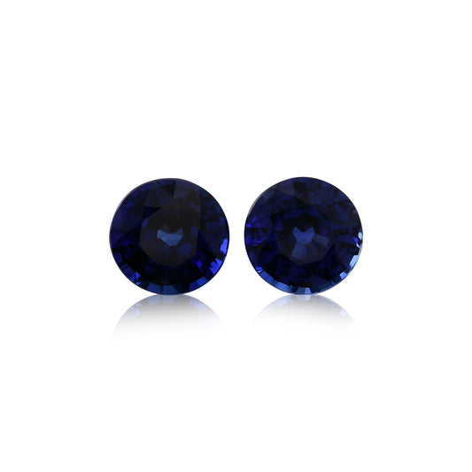 1,87 Karat blauer runder Saphir aus Sri Lanka