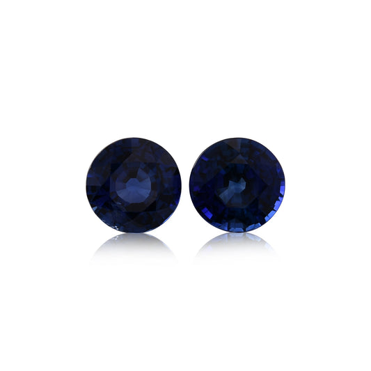 2,57 Karat blauer runder Saphir aus Sri Lanka