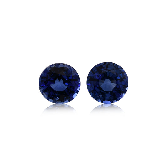 2,00 Karat blauer runder Saphir aus Sri Lanka