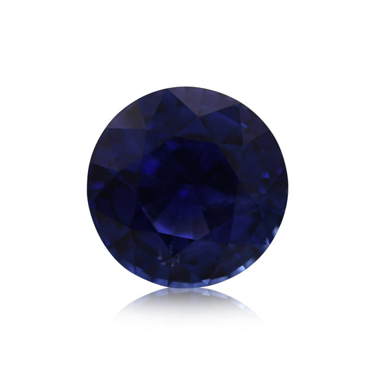 1,30 Karat blauer runder Saphir aus Sri Lanka