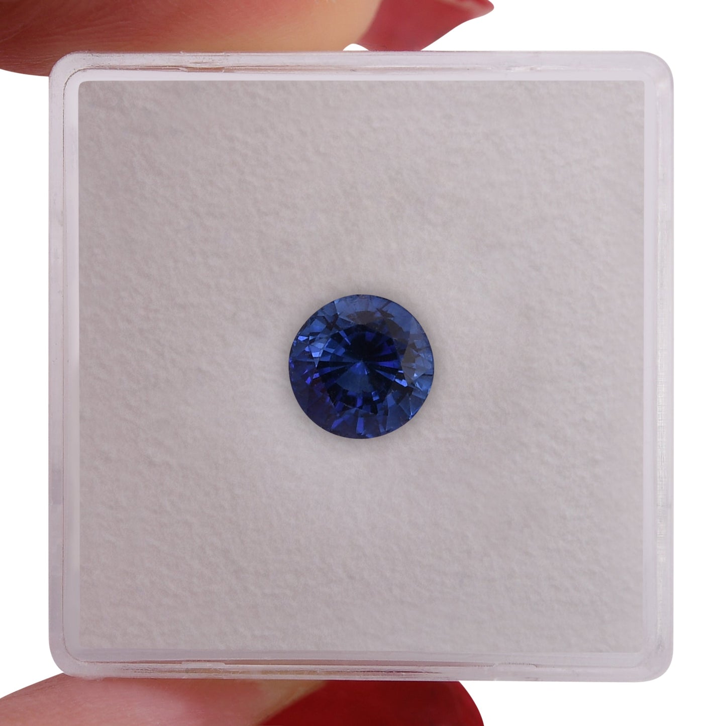 1,66 Karat blauer runder Saphir aus Sri Lanka