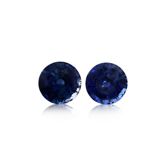 2,11 Karat blauer runder Saphir aus Sri Lanka
