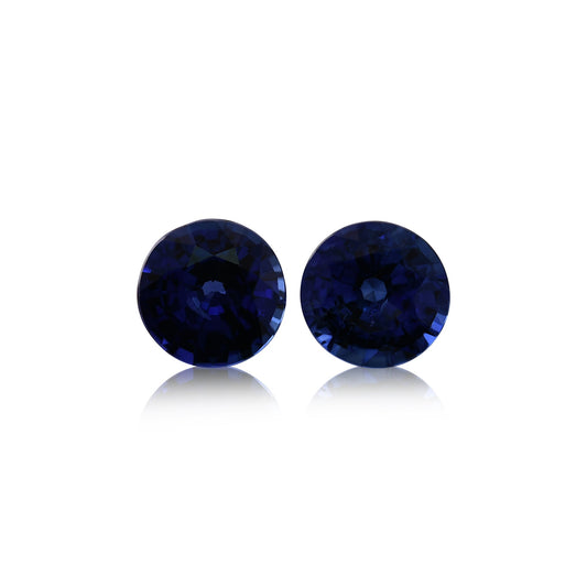 1,82 Karat blauer runder Saphir aus Sri Lanka