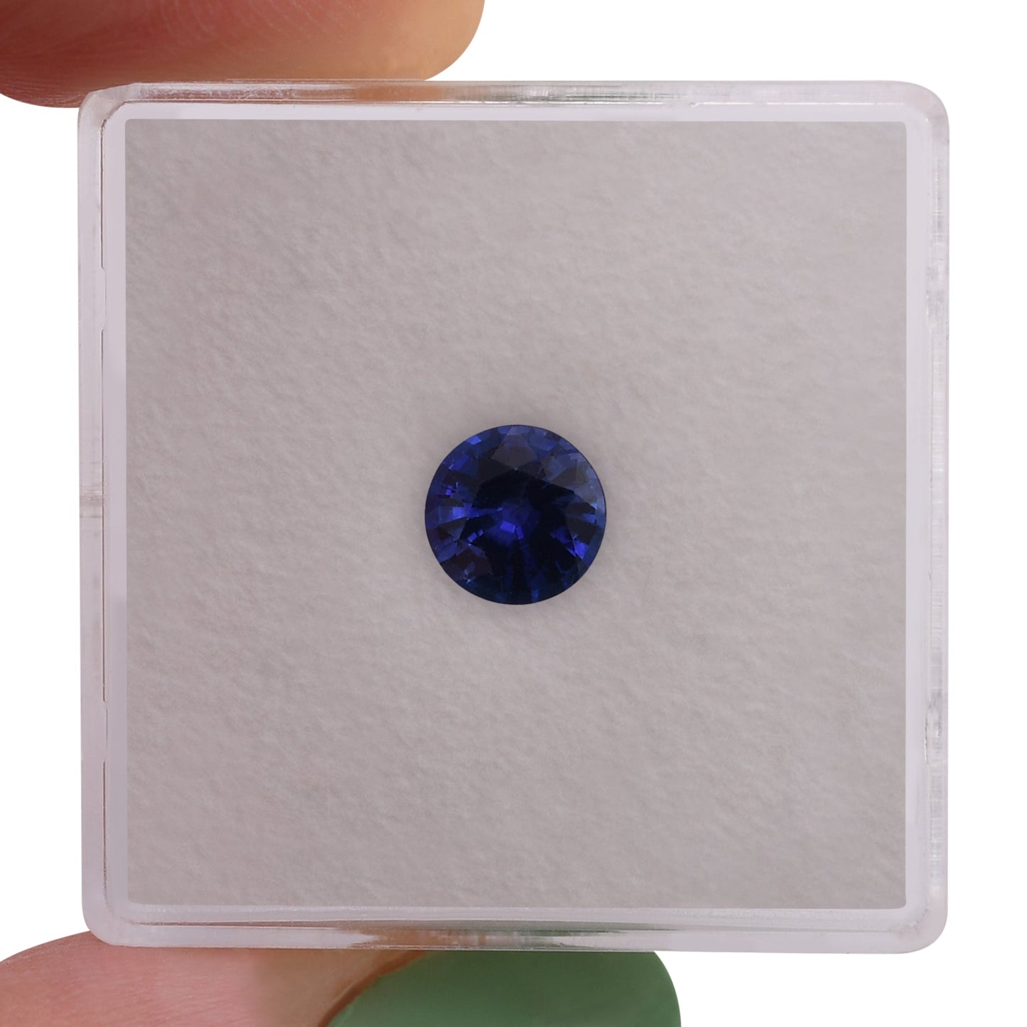 0,90 Karat blauer runder Saphir aus Sri Lanka