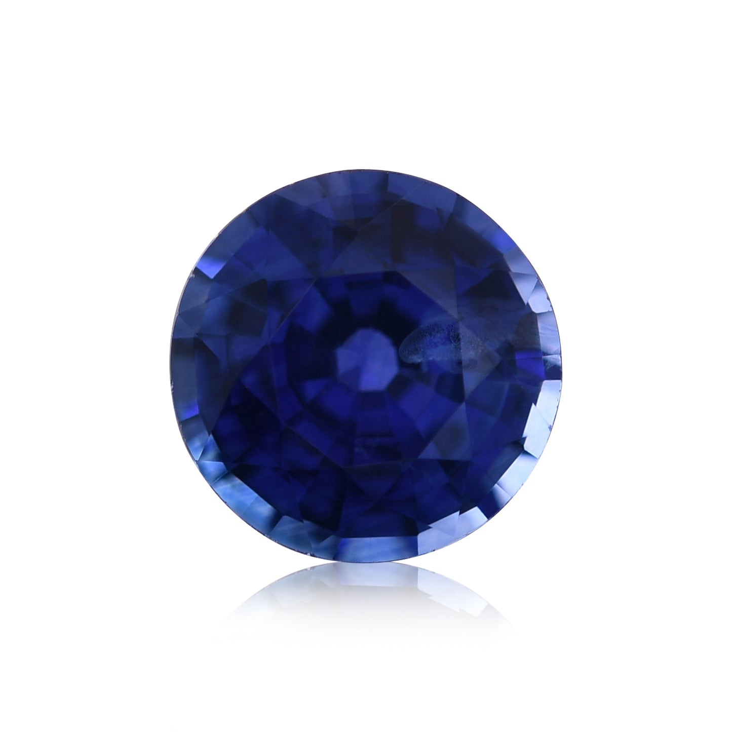 0,90 Karat blauer runder Saphir aus Sri Lanka