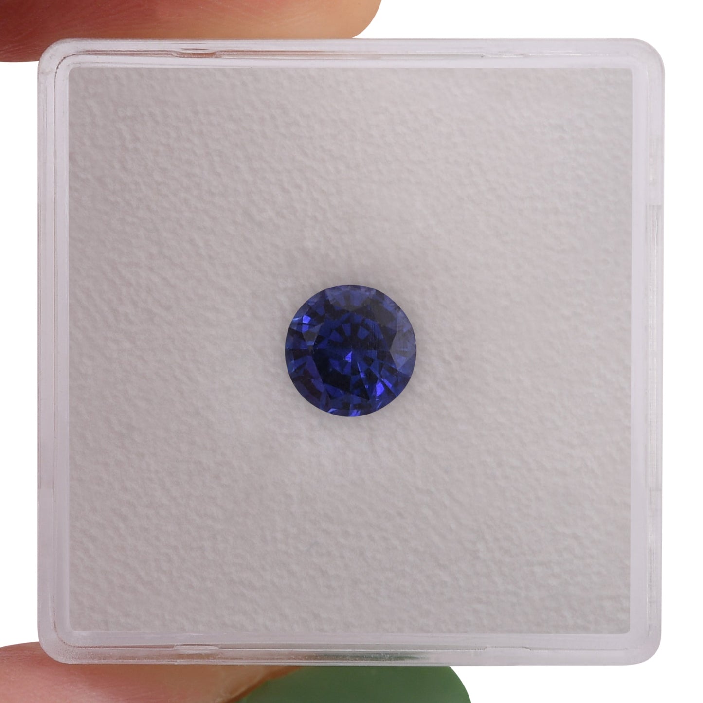 1,07 Karat blauer runder Saphir aus Sri Lanka