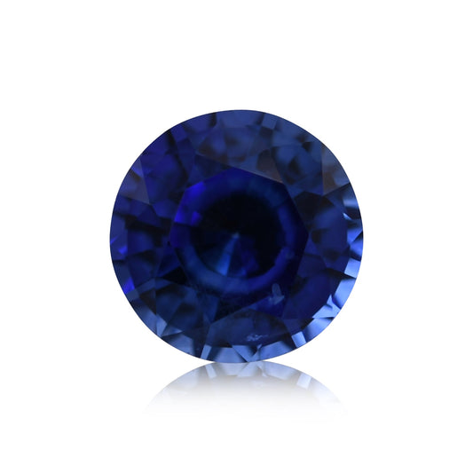 0,96 Karat blauer runder Saphir aus Sri Lanka