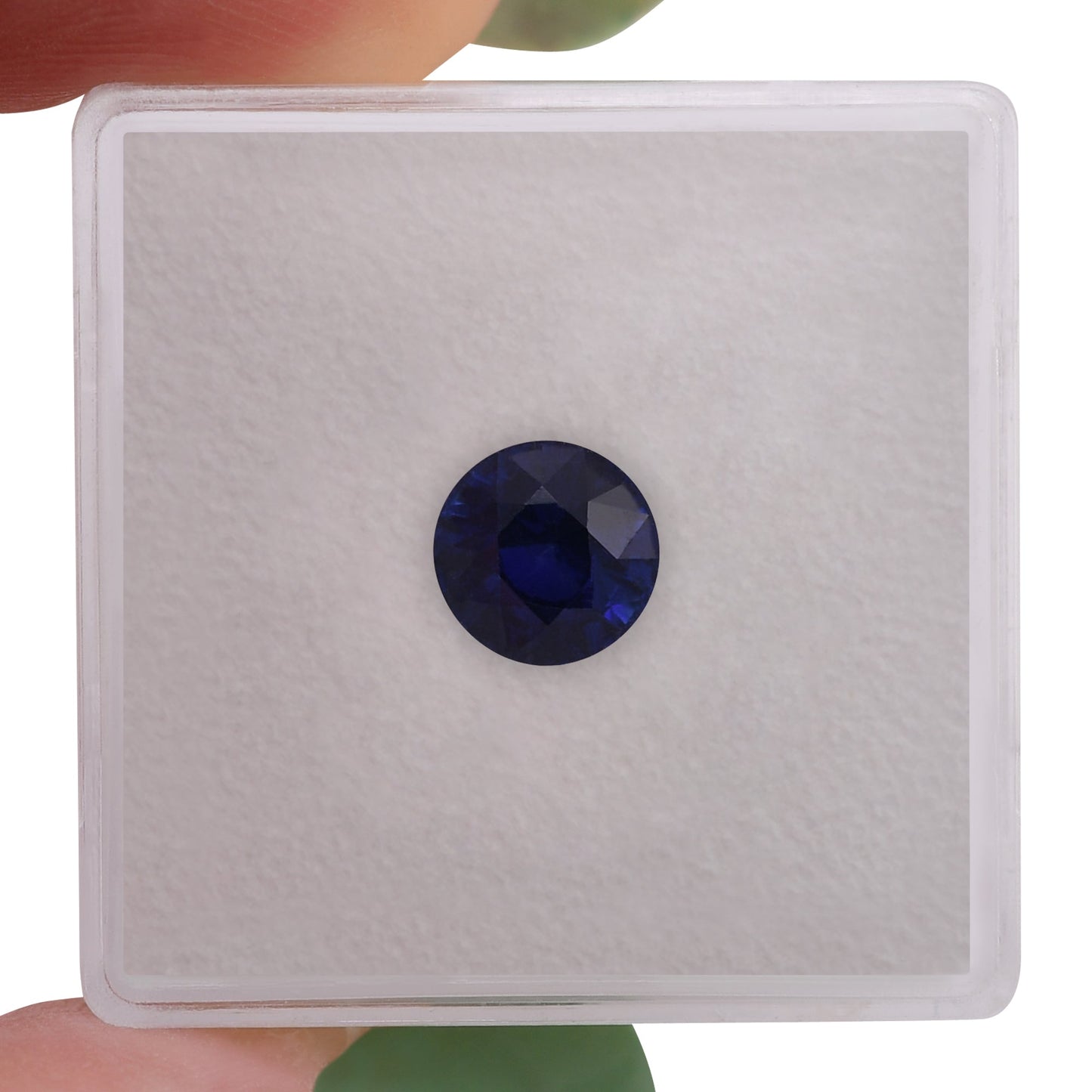 1,75 Karat blauer runder Saphir aus Sri Lanka