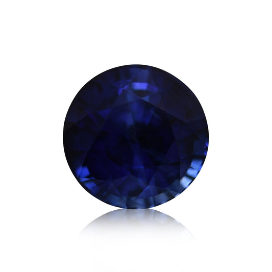 1,35 Karat blauer runder Saphir aus Sri Lanka