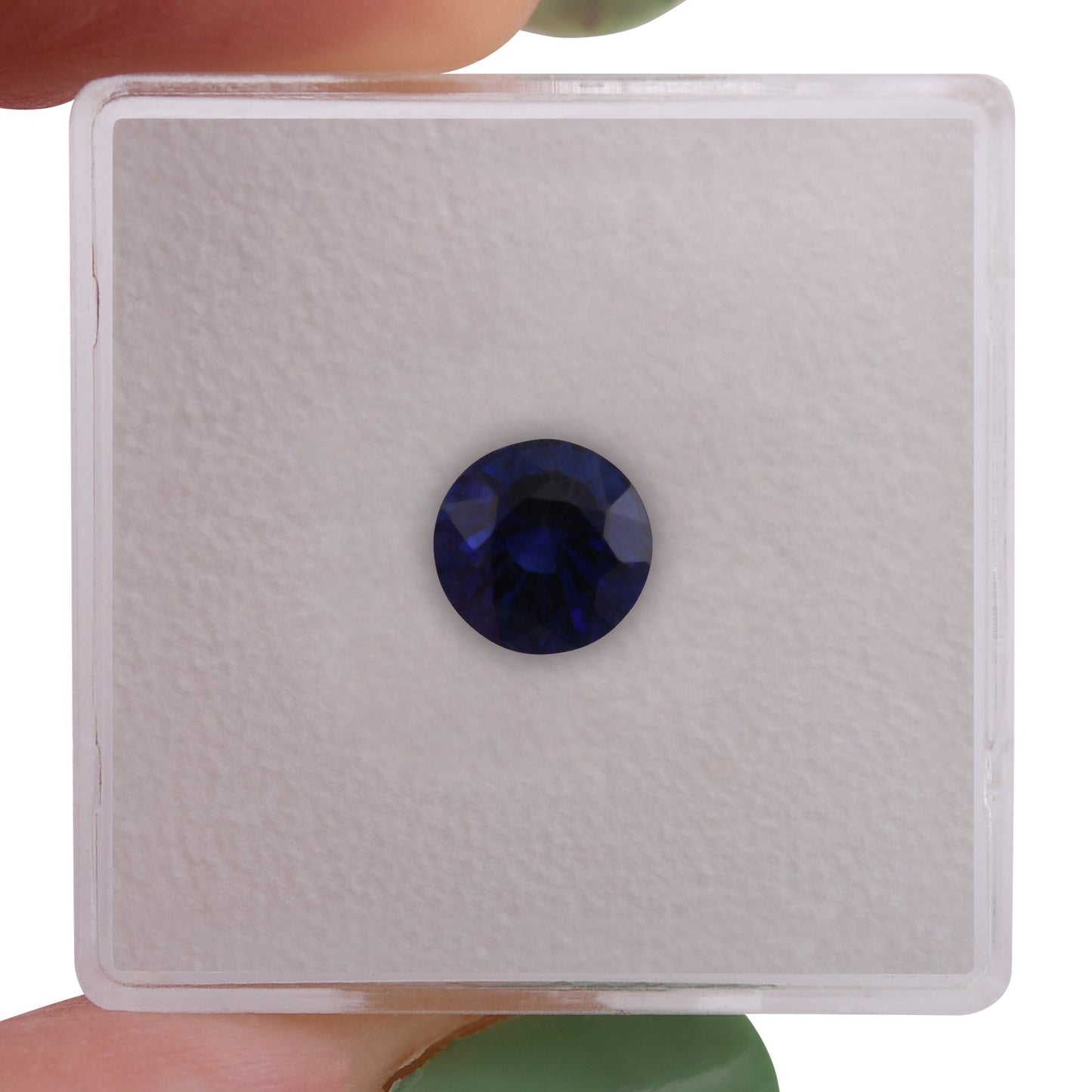 1,35 Karat blauer runder Saphir aus Sri Lanka