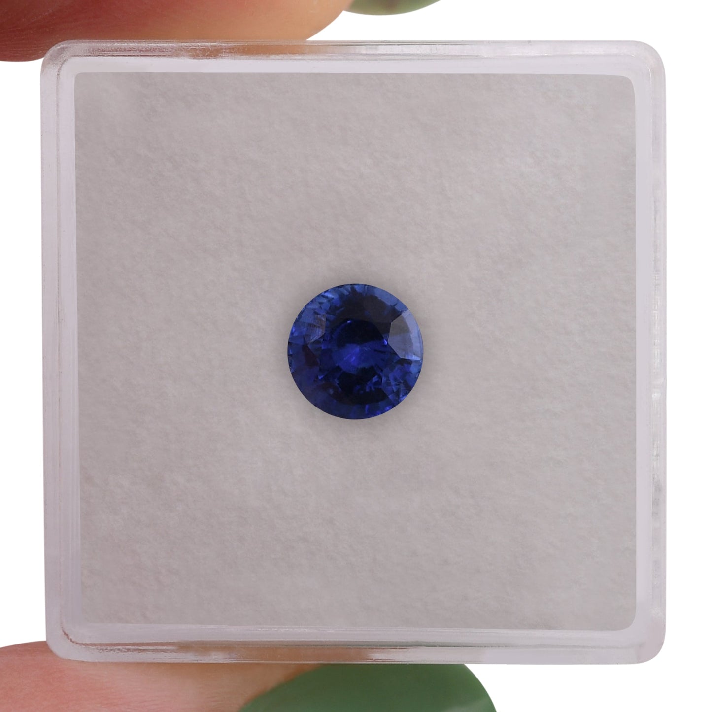 1,28 Karat blauer runder Saphir aus Sri Lanka