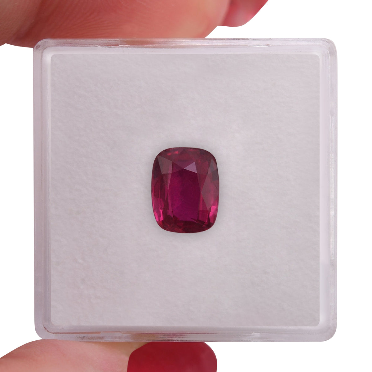 2.02 Carat Red MOZAMBIQUE Cushion Ruby CD