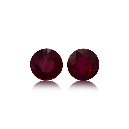 1,07 Karat roter runder Rubin aus Mosambik