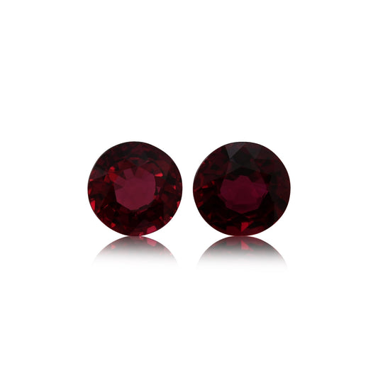 1,32 Karat roter runder Rubin aus Mosambik