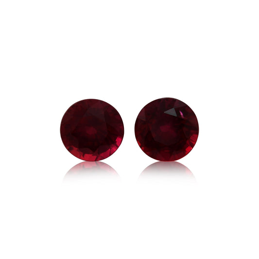 1,37 Karat roter runder Rubin aus Mosambik
