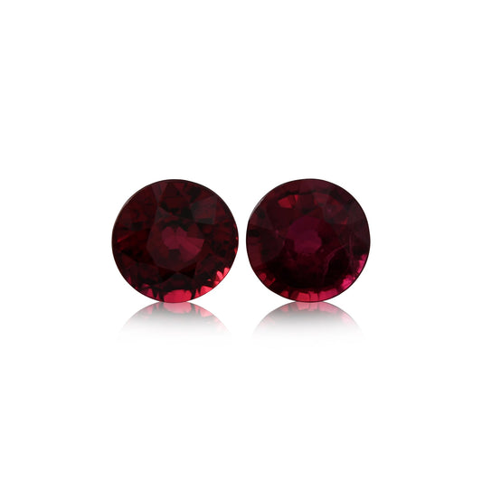 1,29 Karat roter runder Rubin aus Mosambik