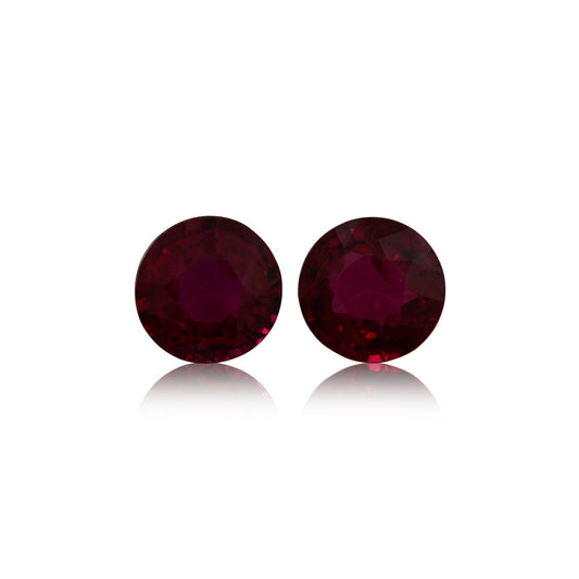 1,19 Karat roter runder Rubin aus Mosambik