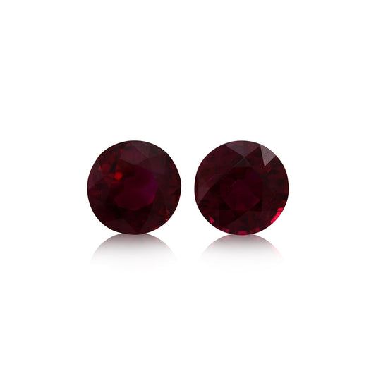 1,34 Karat roter runder Rubin aus Mosambik