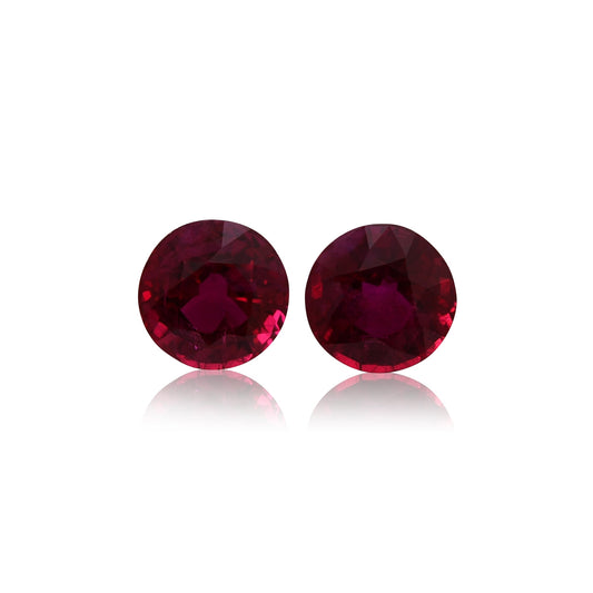 1,29 Karat roter runder Rubin aus Mosambik