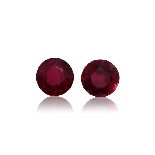 1,25 Karat roter runder Rubin aus Mosambik