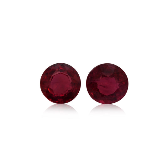 1,42 Karat roter runder Rubin aus Mosambik
