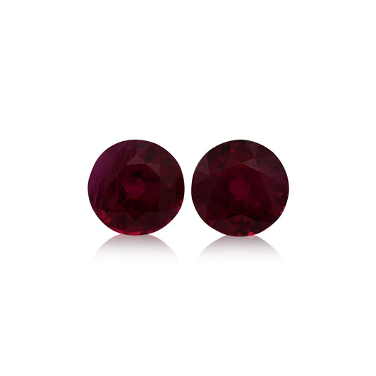 1,10 Karat roter runder Rubin aus Mosambik
