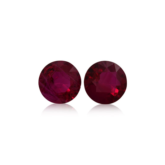 1,10 Karat roter runder Rubin aus Mosambik
