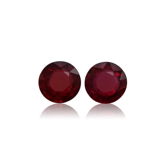 1,20 Karat roter runder Rubin aus Mosambik