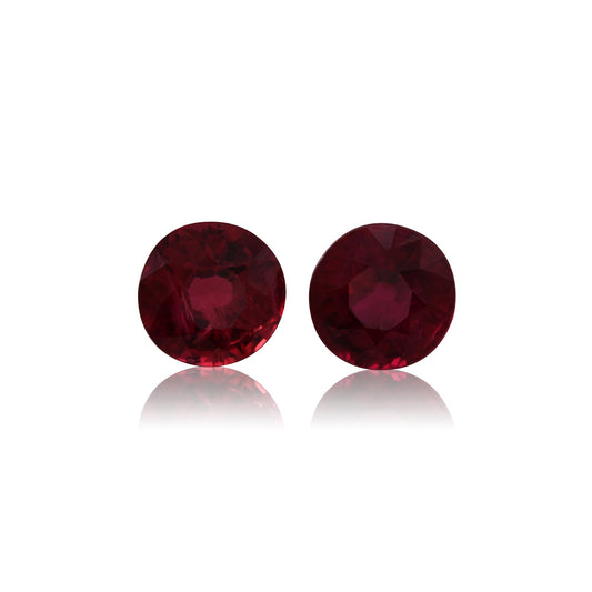 1,25 Karat roter runder Rubin aus Mosambik