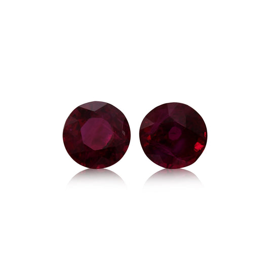 1,22 Karat roter runder Rubin aus Mosambik