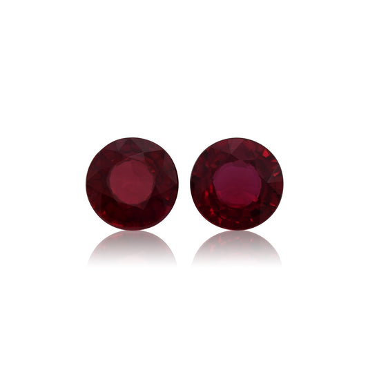 1,10 Karat roter runder Rubin aus Mosambik
