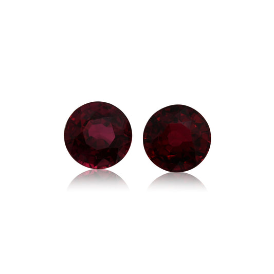 1,69 Karat roter runder Rubin aus Mosambik