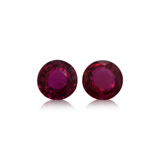 1,45 Karat roter runder Rubin aus Mosambik